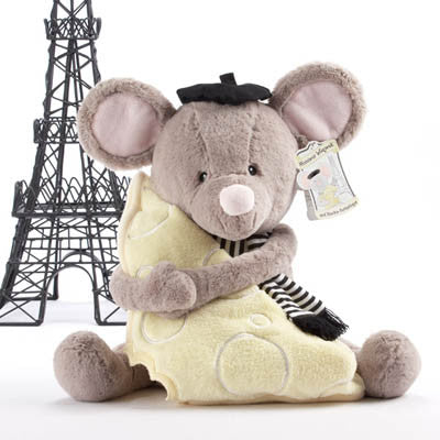 "Monsieur leSqueak and Blankie Fantastique" Plush Mouse and Blanket Gift Set